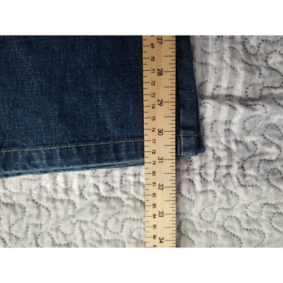 Nevada Vintage 90's Y2K Flared Waistless Button Seamed Jeans Sz 8 - Picture 6 of 7